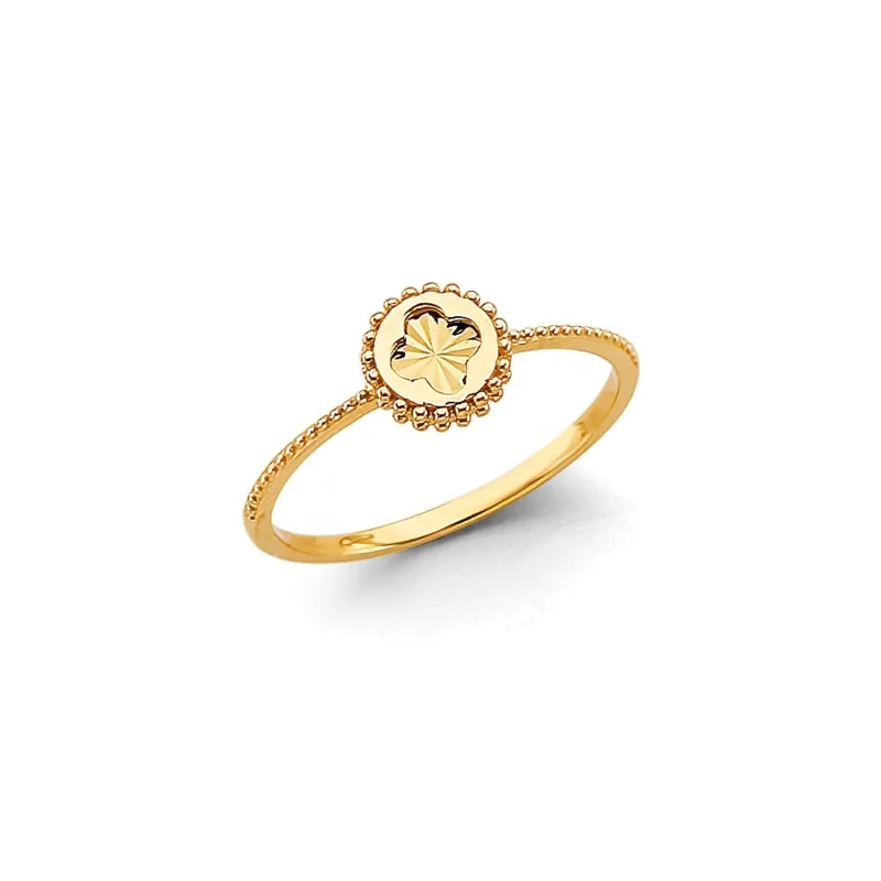 14KY Clover Ring