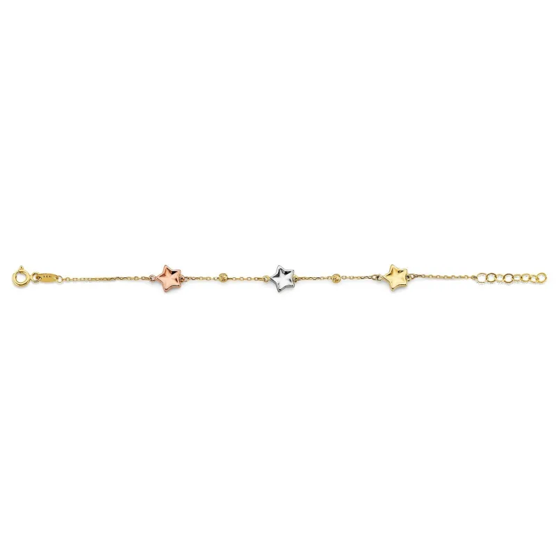 14K 3C Star Baby Bracelet