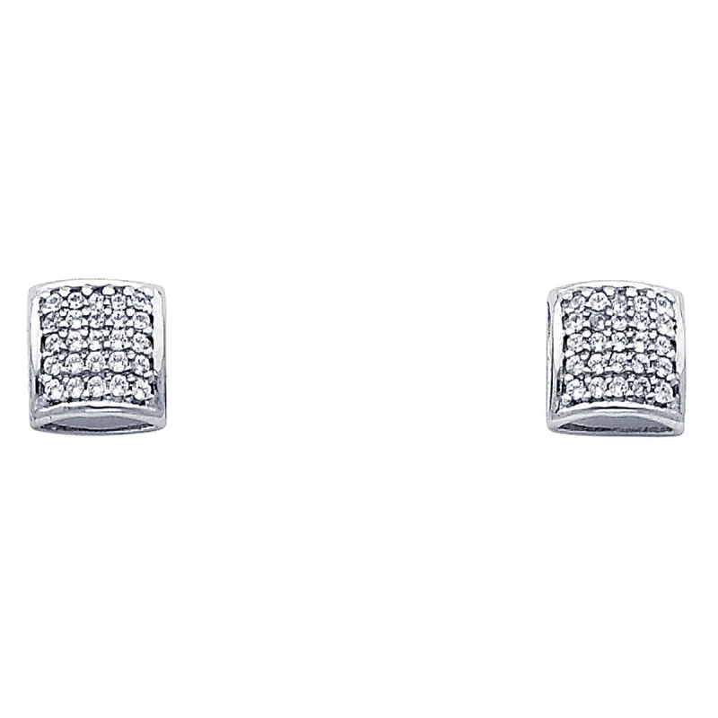 14KW FANCY CZ EARRINGS (ER316W)