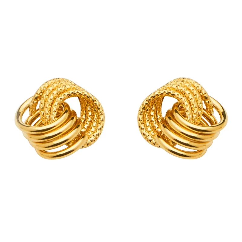 14KY Love Knot Earring w/Push Back