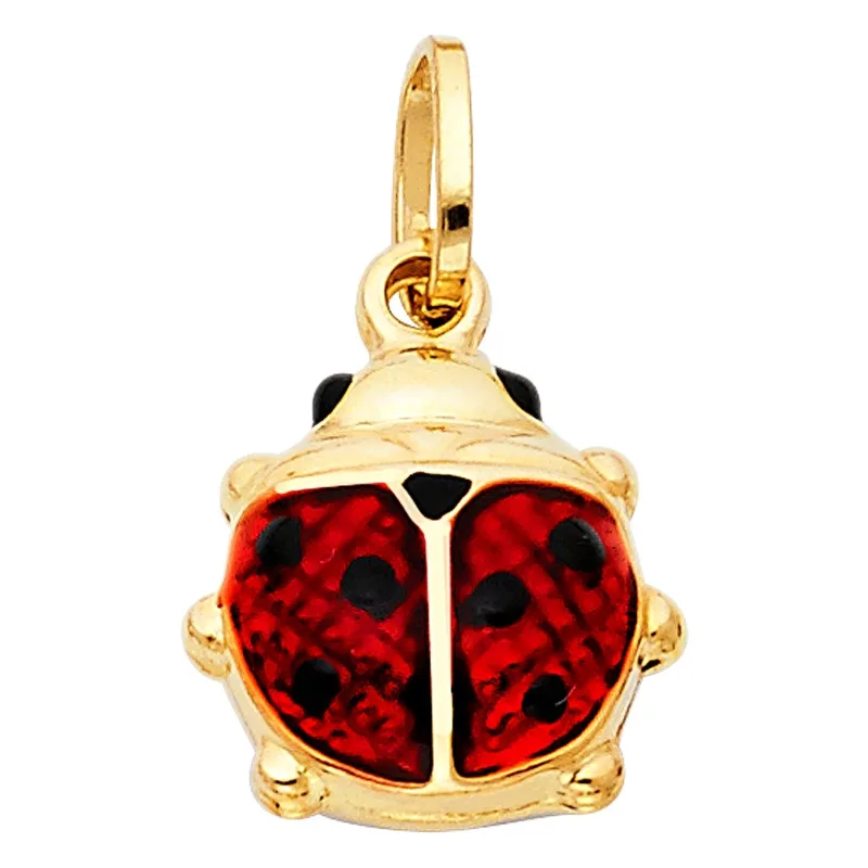 14KY HOLLOW ENAMEL PENDANT (PT504)