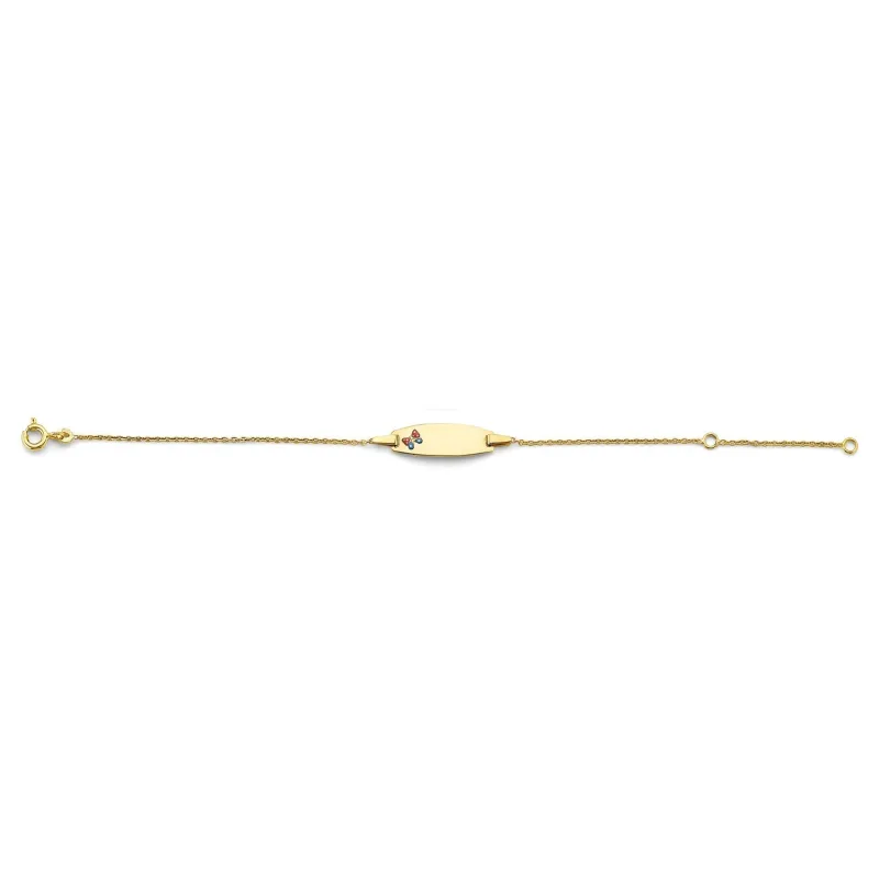 14KY Butterfly Baby ID Bracelet