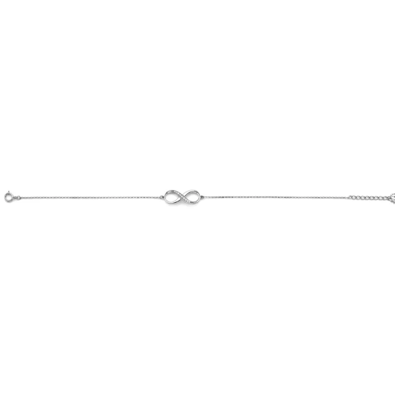 14KW CZ Infinity Chain Bracelet