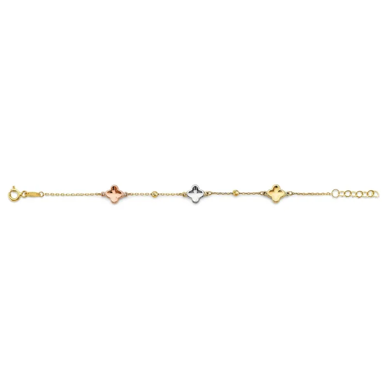14K 3C Flower Baby Bracelet