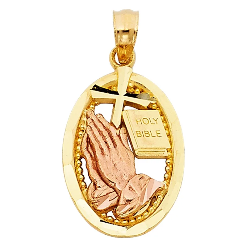 14K 2C PRAYING HANDS PENDANT