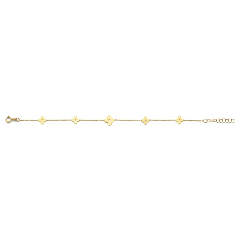 14KY Light Flower Bracelet (7+1)