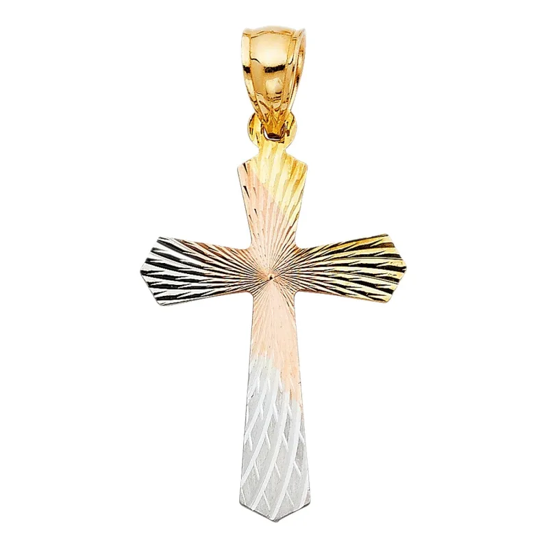 14K 3C CROSS STAMP PENDANT