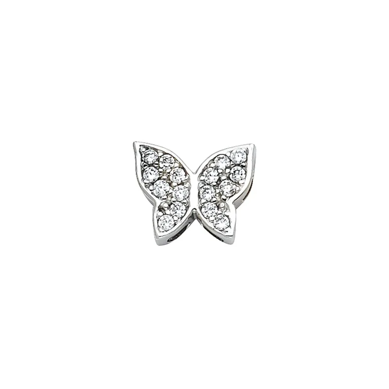 14KW CZ BUTTERFLY PENDANT