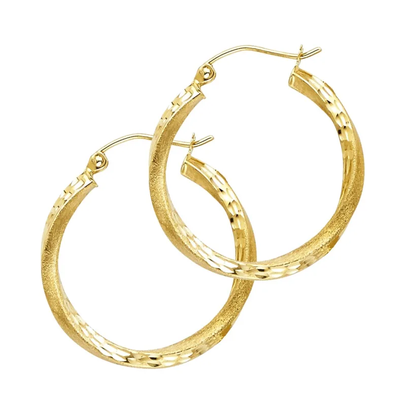 14KY SF DC 2.6MM SWIRL HOOP (20MM)