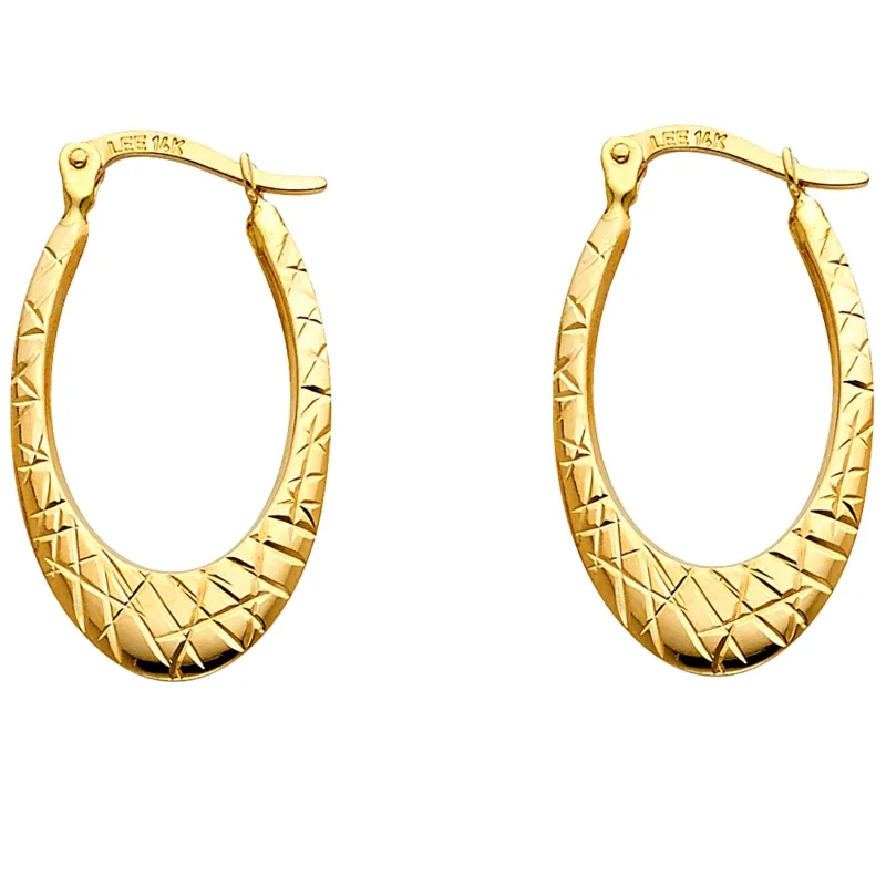 14KY DC OVAL HOLLOW EAR (15X26MM)