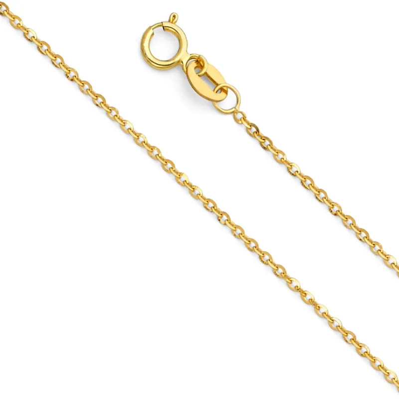 14KY 1.2MM SIDE CUT OVAL ROLO