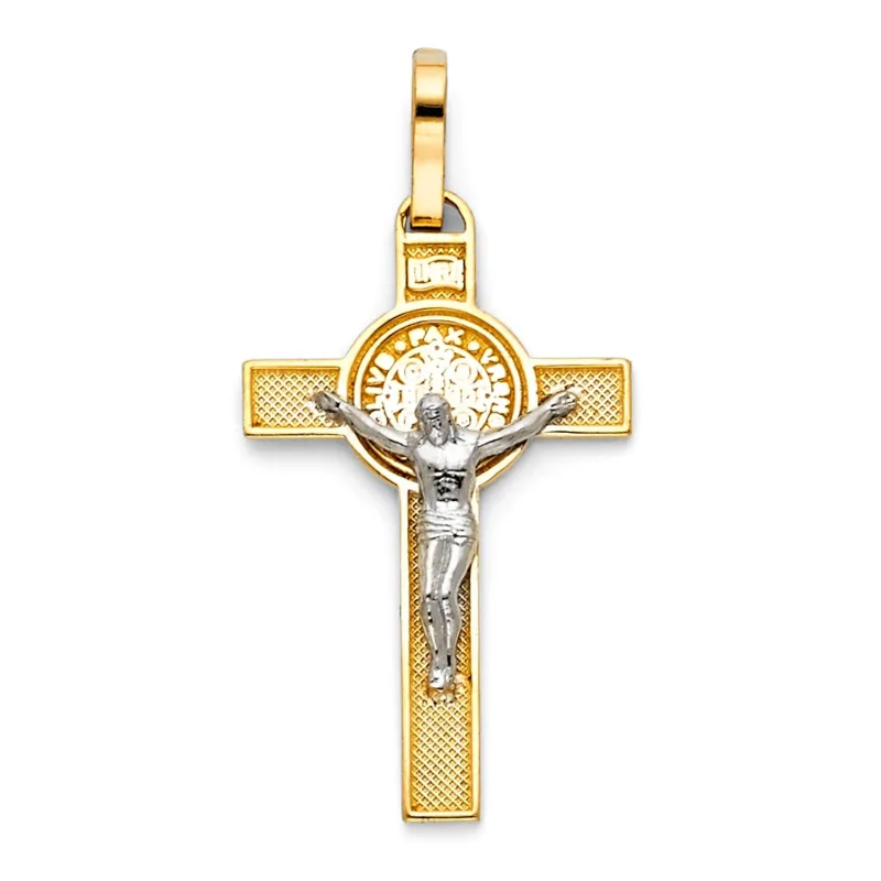 14K 2T CRUCIFIX CROSS BIG (20X35MM)