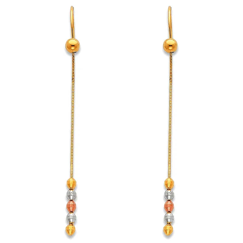 14K 3C HANGING EARRINGS (ER371)