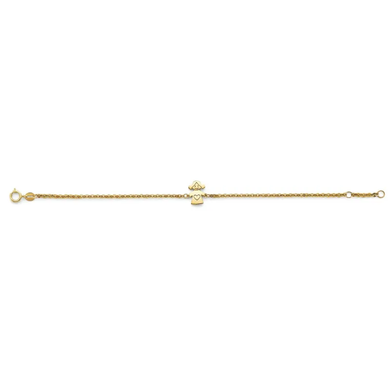 14KY Girl Center Baby Bracelet