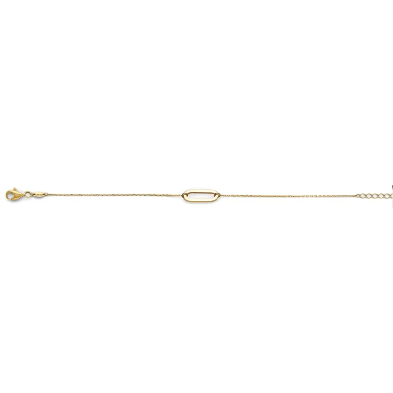 14KY Paperclip Lock Bracelet