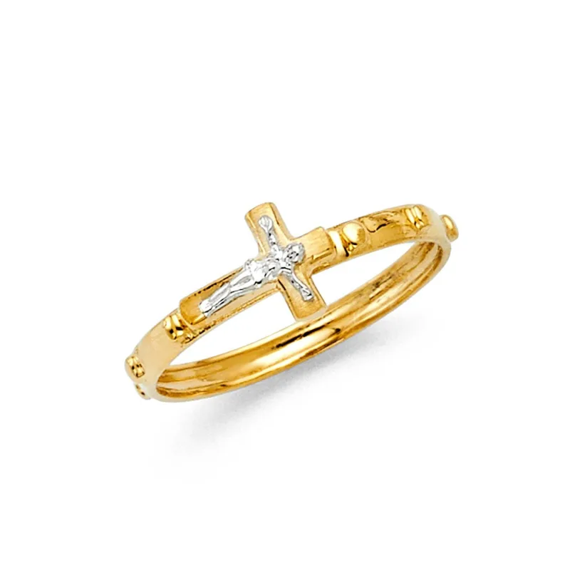 14K 2T ROSARY ETERNITY RING