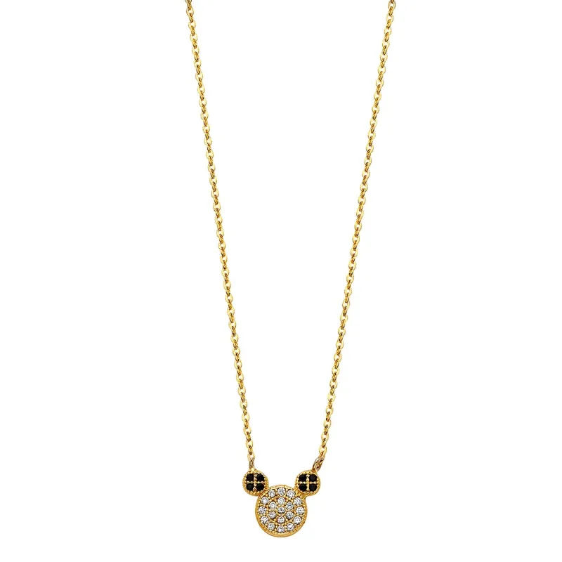 14KY MOUSE NECKLACE (NK109)