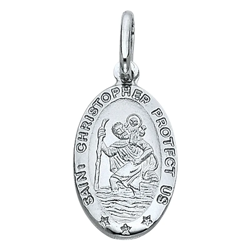 14KW ST. CHRISTOPHER OVAL MEDAL