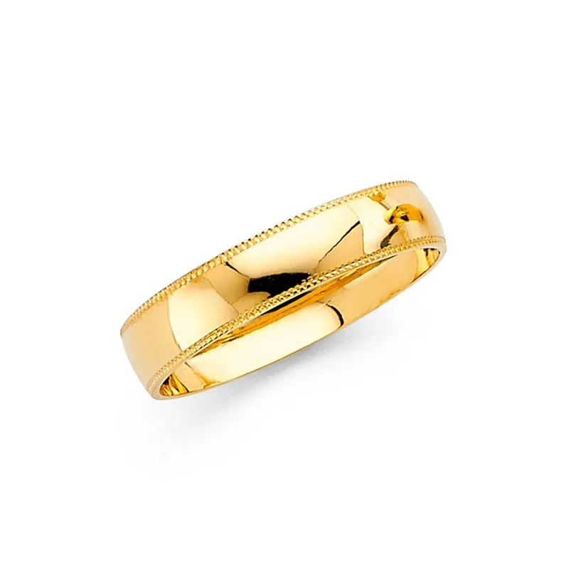 14KY 4MM MIL WED BAND SZ 7