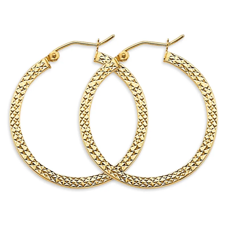 14KY D.C. Hoop Earring