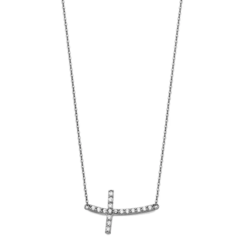 14KW SIDE CROSS PENDT. NECK.