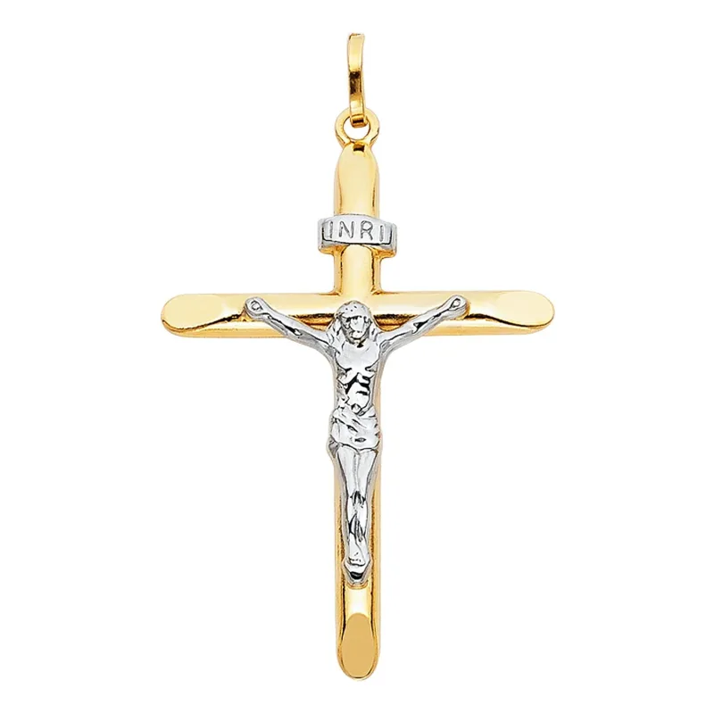 14K 2T LAMINATED CRUCIFIX (30X50MM)