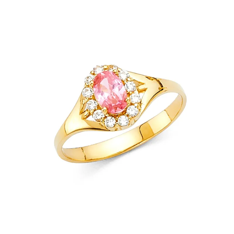 14KY LADIES CZ RING (RG392)