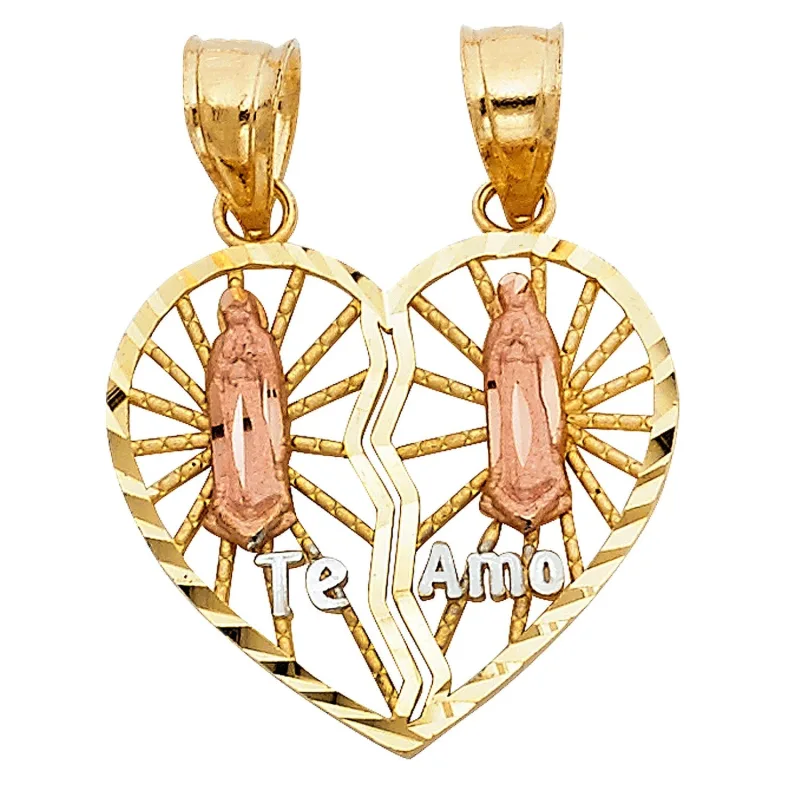 14K 3C HEART PENDANT (PT403)