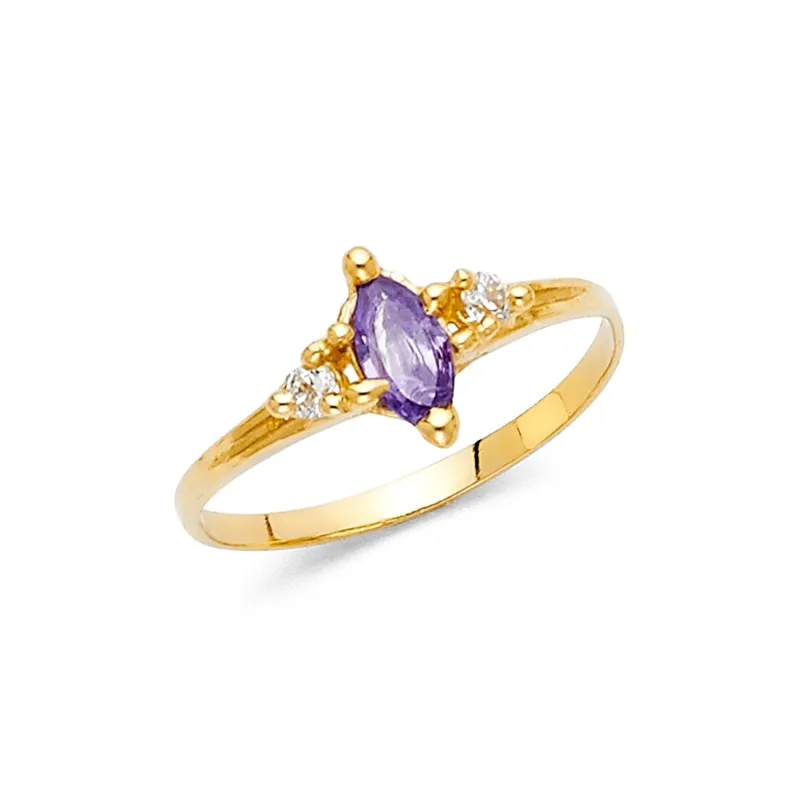 14KY LADIES CZ RING (RG402)