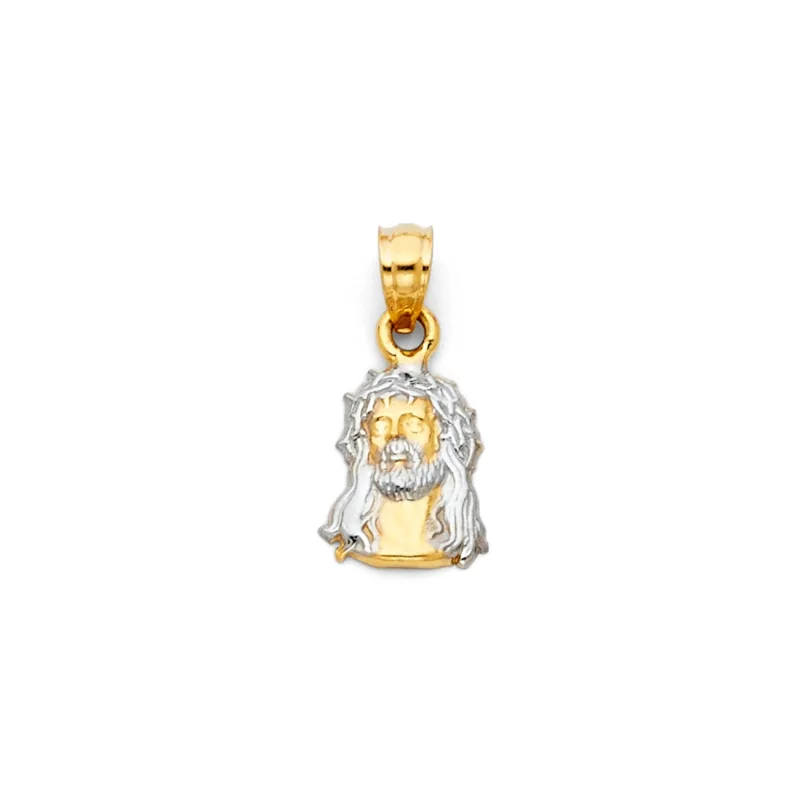 14K 2T JESUS CHRIST HEAD SMALL PEND