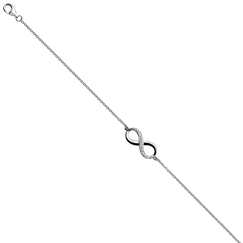 925 SS CZ INFINITI BRACELET