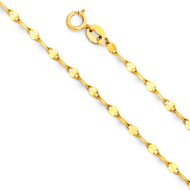 14KY 2.0MM TWIST MIRROR CHAIN