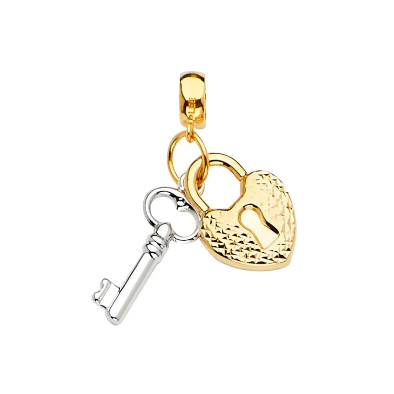 14K 2T Key & Lock for Mix&Match Bracelet