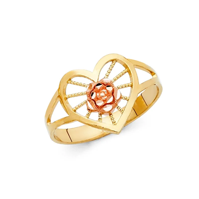 14K 2C FLOWER RINGS (RG606)