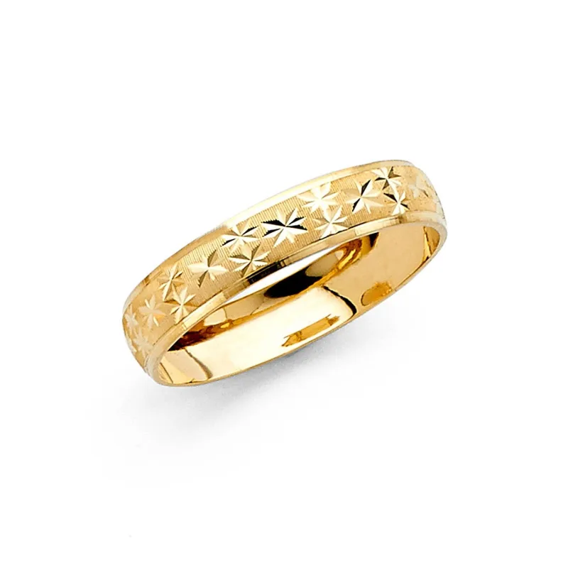 14KY 4MM DC WED BAND SZ 7