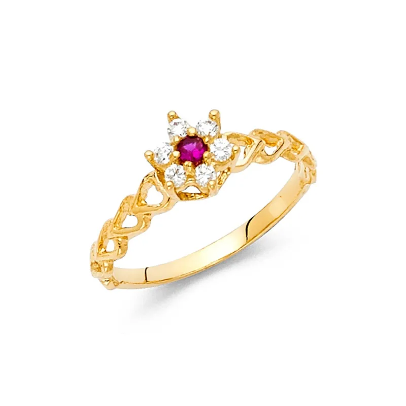 14KY LADIES CZ RING (RG450)