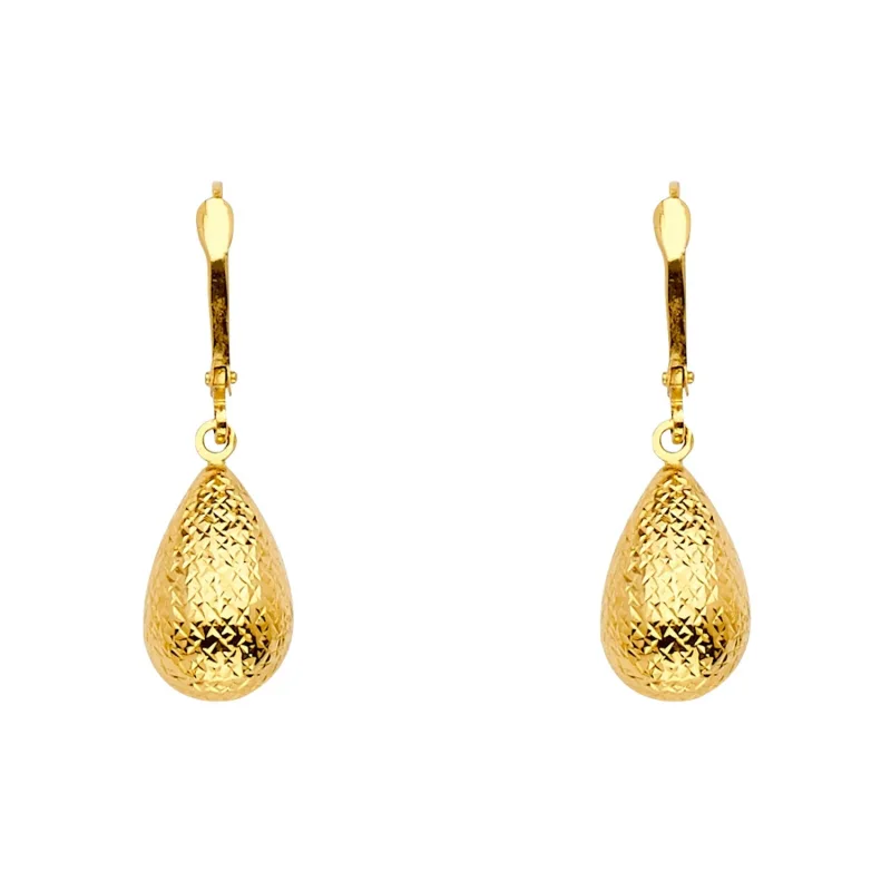 14KY D.C. Tear Drop Earring