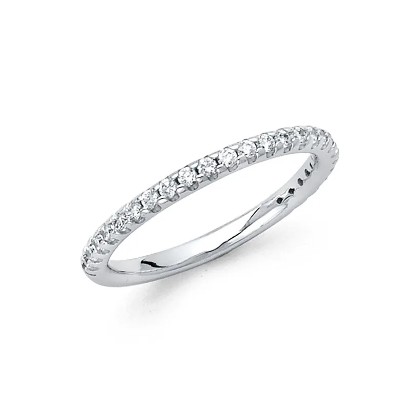 14KW CZ WEDDING BAND (RG84W)