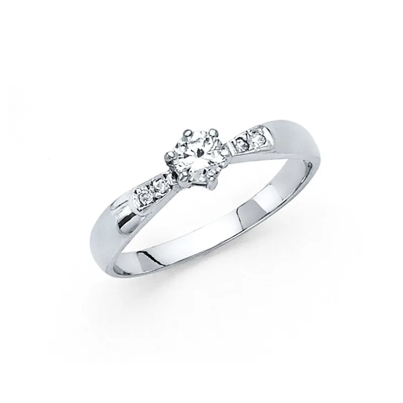 14KW CZ ENGAGEMENT RING (RG43)