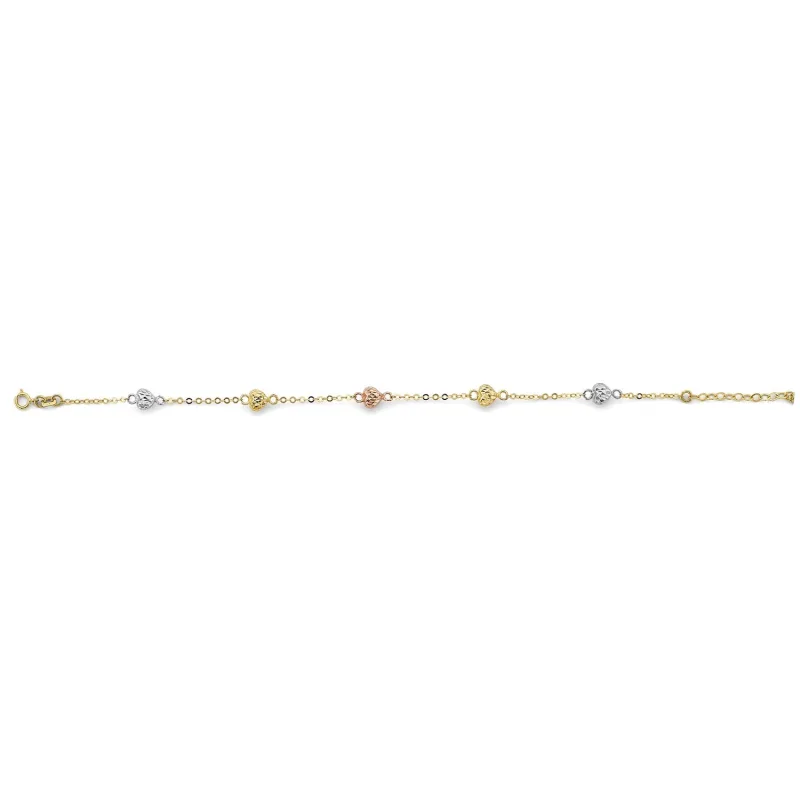 14K 3C D.C. Heart Bracelet