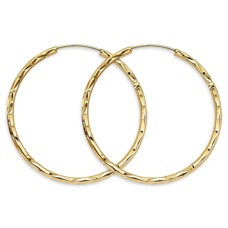 14KY 1.8mm Shiny D.C. Endless Hoop (35mm)