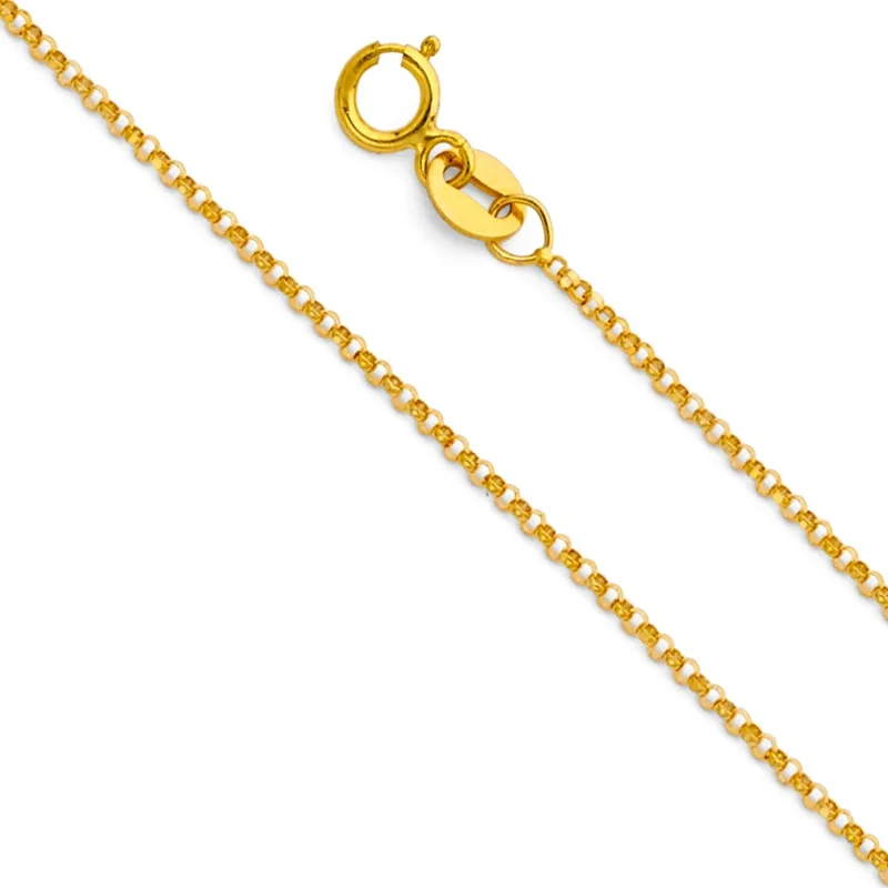 14KY 1.2MM ROUND ROLO CHAIN