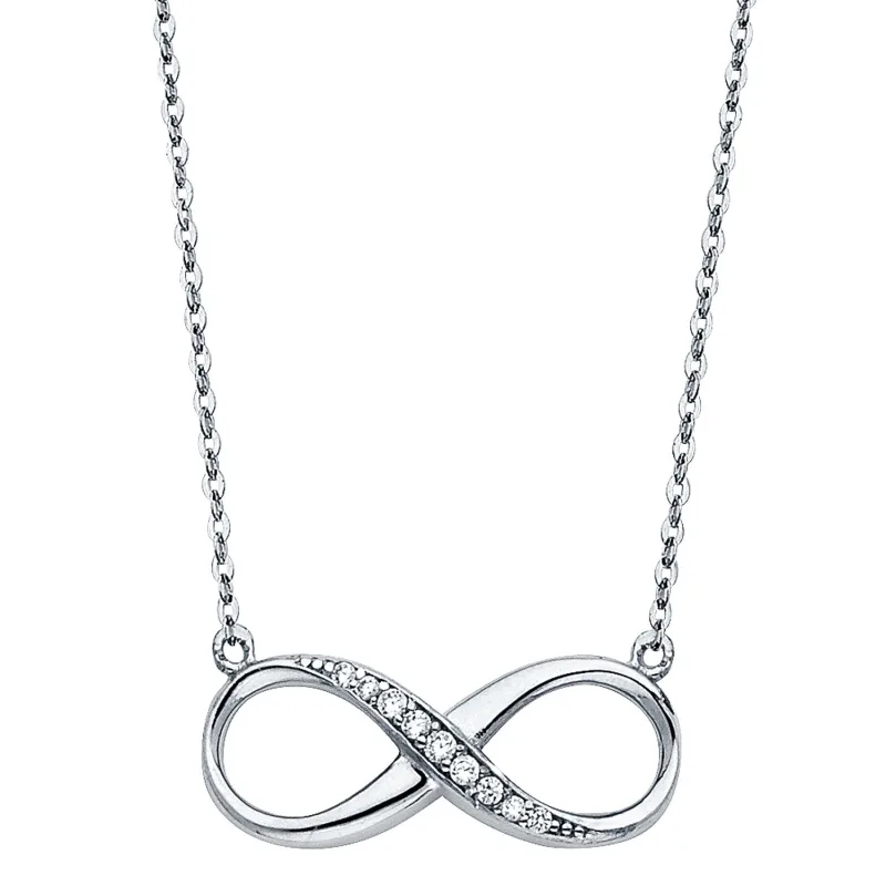 14KW INFINITY CZ NECKLACE