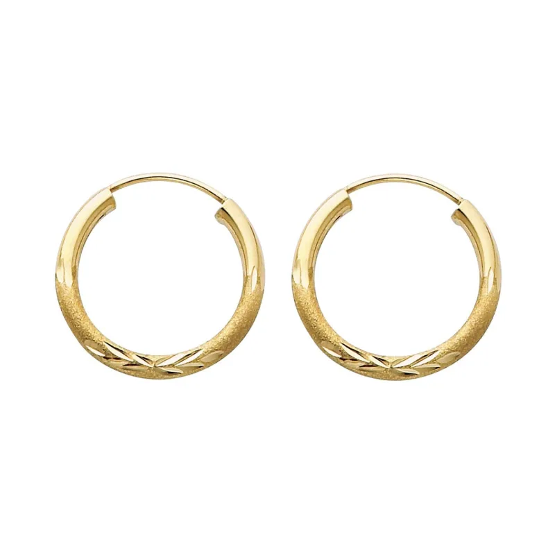 14KY 2MM BUD DC ENDLESS HOOP (17MM)