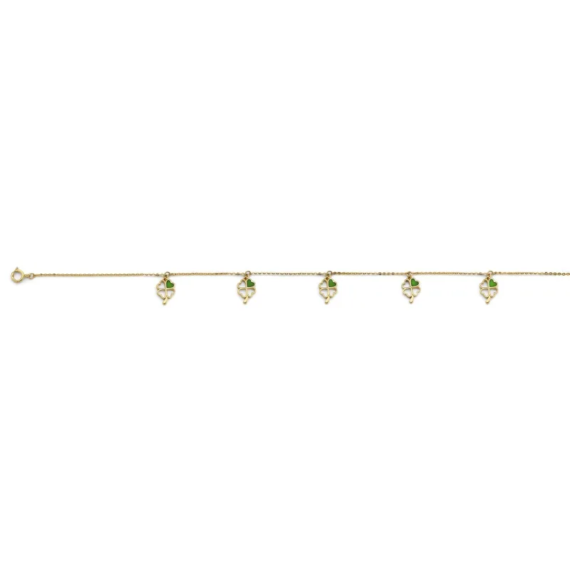 14KY Clover Charm Light Bracelet