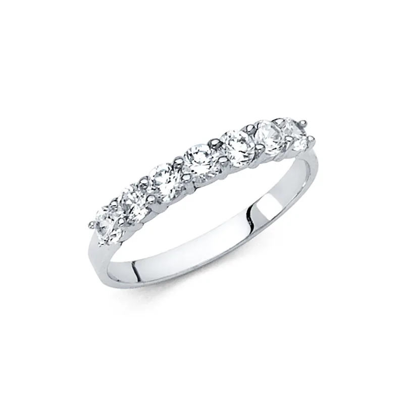 14KW CZ WEDDING BAND (RG75W)