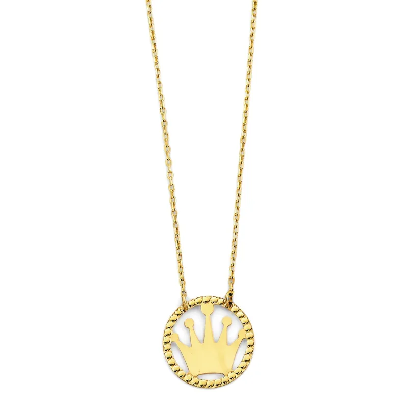 14KY Crown Necklace