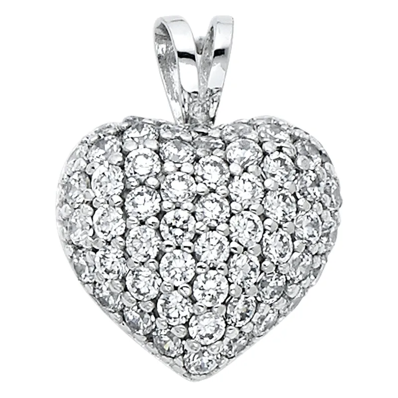 14KW CZ HEART PENDANT (PT560)