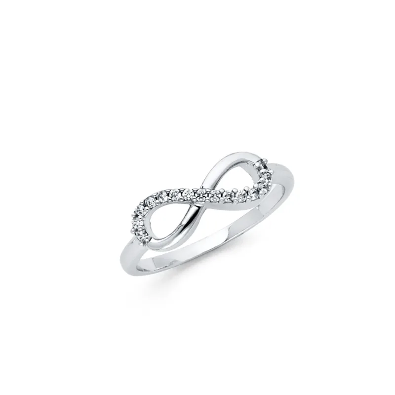 925 SILVER CZ INFINITY RING