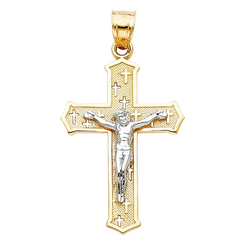 14K 2T PASSION CROSS CRUCIFIX